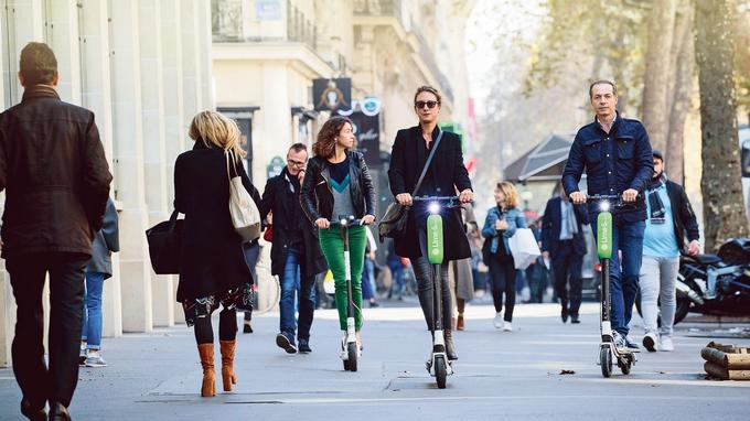 trottinettes en libre-service